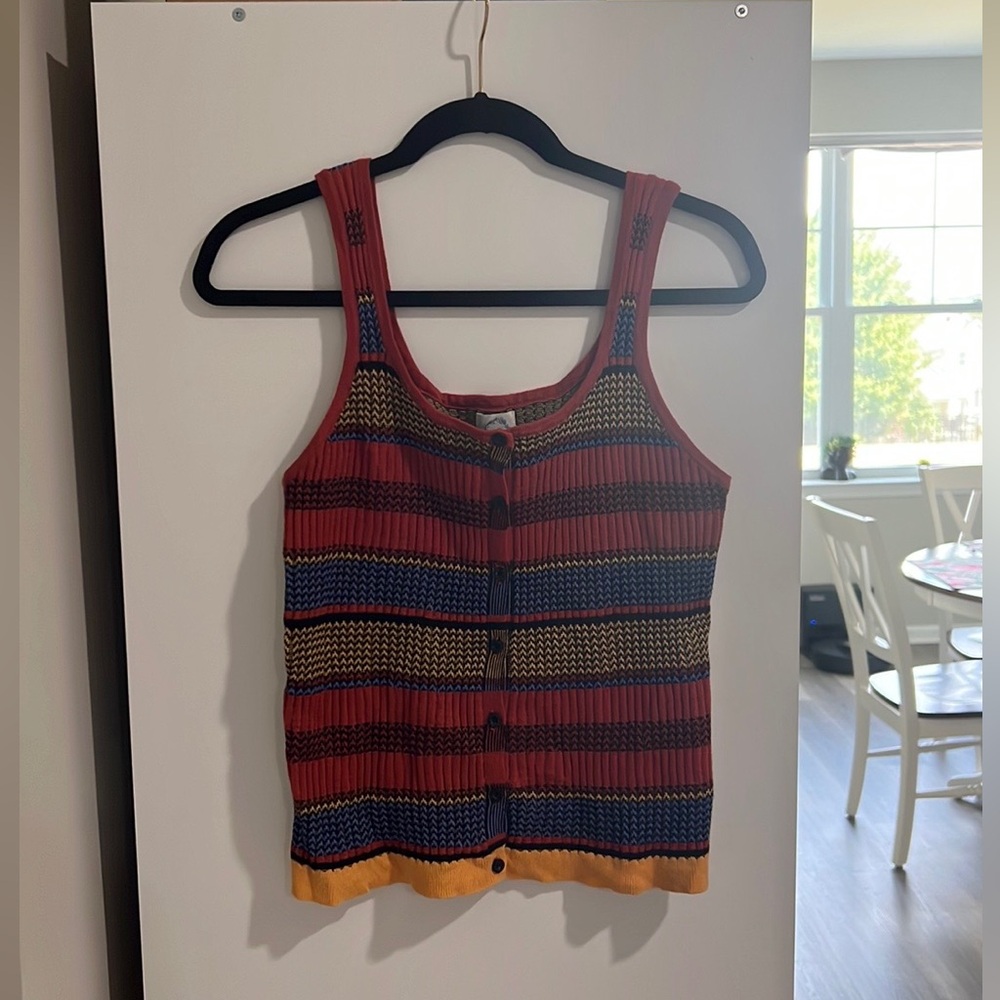 Francesca’s Multicolor Knit Tank Top